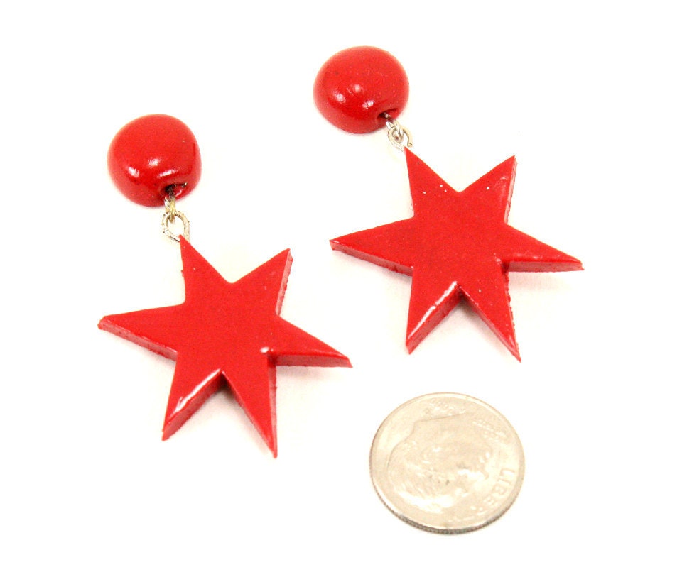 Sailor Mars "Red Star" Earrings Cosplay Costume Jewelry - Thumbnail 4