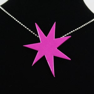 Jem and the Holograms Jem Star 2" Necklace - Cosplay Prop - 80's Necklace - Costume - The Misfits - Jem Star Necklace - Jewelry - Cartoon image 1