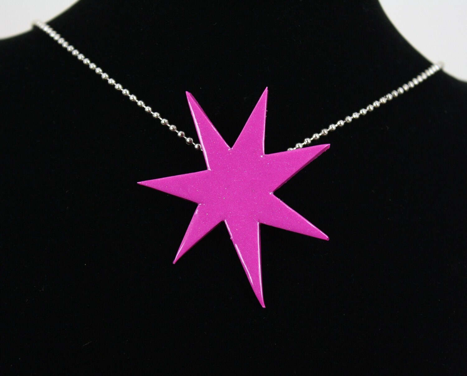 Jem and the Holograms Jem Star 2" Necklace - Cosplay Prop - 80's Necklace - Costume - The Misfits - Jem Star Necklace - Jewelry - Cartoon