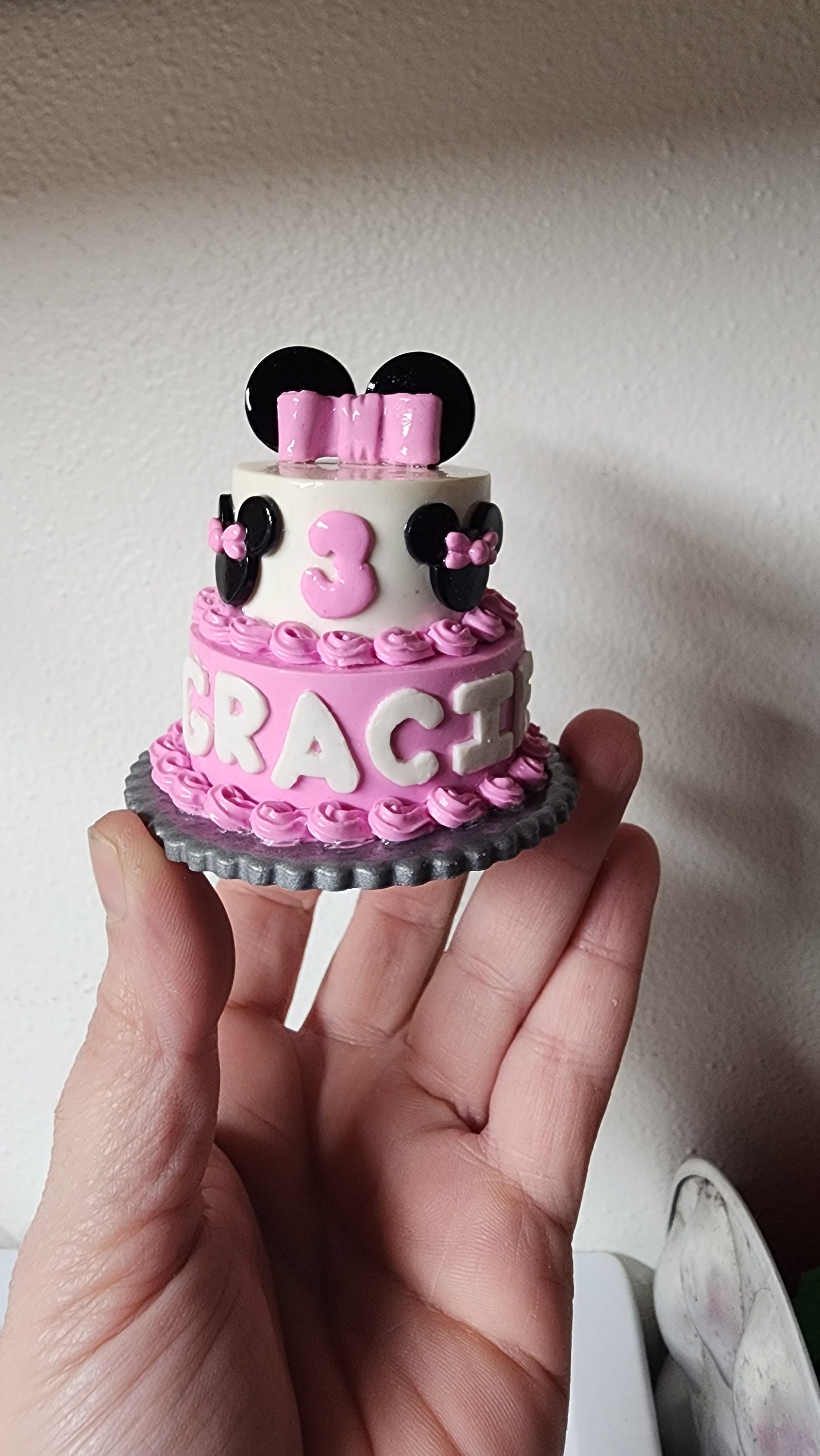 Birthday Cake Mini Replica Custom Ornament - Replica Cake - Clay Ornament Shop - Sweet 16 - First 1st Birthday - Thumbnail 6