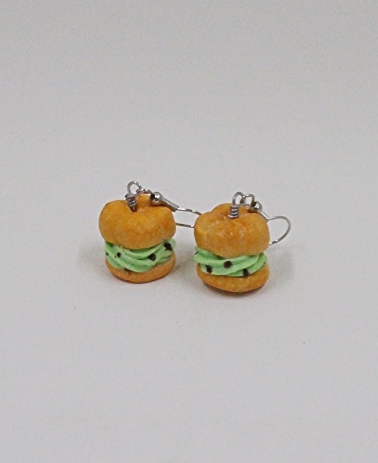 Cream Puff Earrings - Handmade Polymer Clay Earrings - State Fair Food - Thumbnail 4