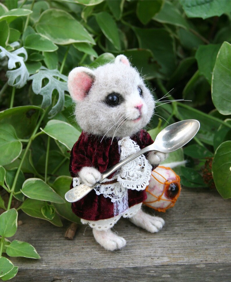 Mallyumkin Alice's Wonderland Dormouse OOAK Needle felted Etsy