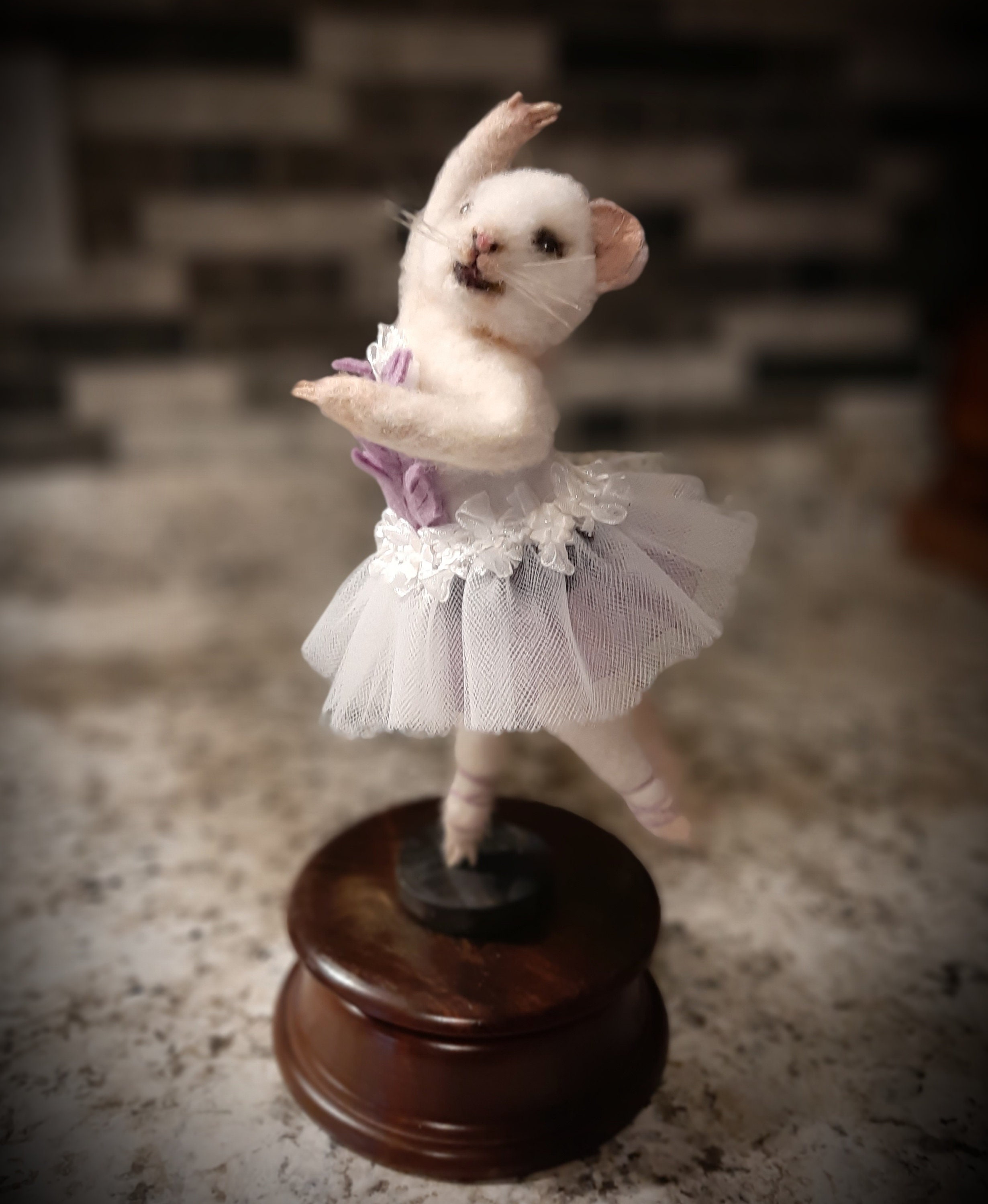 Needle Felted Ballerina Mouse, Vintage Music Box – Nutcracker Christmas ...