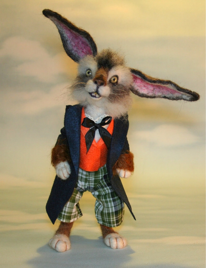 2013 TOBY Award Wonderland The March Hare Rabbit Needle Etsy Stitch cross counted pdf pattern valentine elephant printable patterns von tiere animals handwerker artfire gemerkt