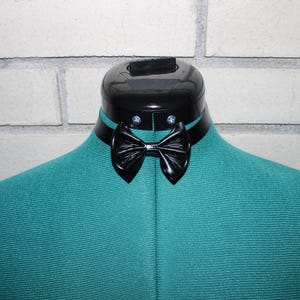 Latex Bowtie Choker Collar