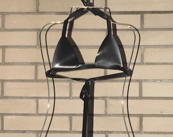 Tie-Back Latex Bikini Top