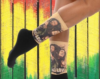 Unisex Bob Marley Face Socks, Adorable Crazy Socks, One Love Print Footies, Funny Weeds Socks, Modern Instagram Accessories,Fancy Party Gift