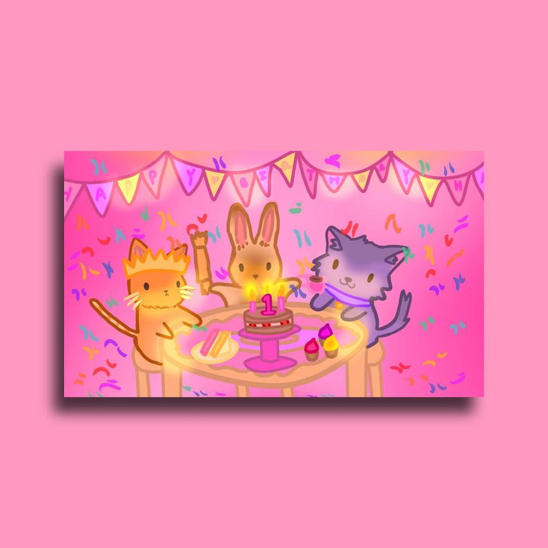 Kawaii Animal Tea Party Birthday Stickers | Woodland Planner Scrapbook ...