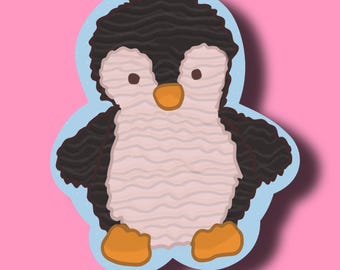 Jellycat Inspired Penguin Plush Sticker