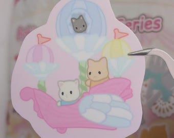 Sticker dirigeable bébé Sylvanian Families | 2,61"x2,95"