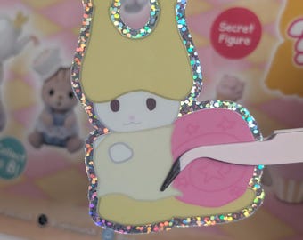 Sylvanian Families Baby Snail Sticker - Shiny Glitter Version