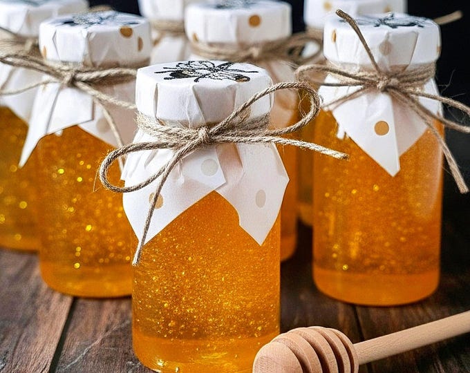 Shimmer Shower Gel "Golden Nectar", Honey Scented Body Wash with Glitter, Liquid Gold Body Care, Spa Gift for Her, Aesthetic Shower Gel