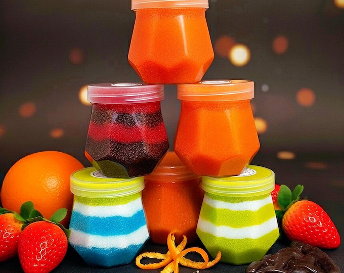 Anti-Cellulite Body Scrub Slime with Dead Sea Salt & Collagen, Custom Scent Body Polish, Natural Skincare, Spa Gift for Her, Handcraft Oasis