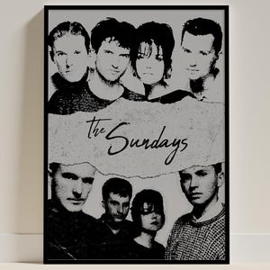The Sundays Poster: Indie Rock Dream Pop Wall Art (Digital Download PNG/JPEG A1-A4 Sizes)