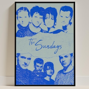 The Sundays Poster: Indie Rock Dream Pop Music Art (Digital Download, PNG File A1-A4)