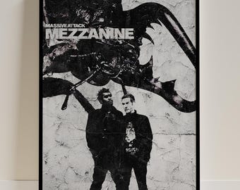Póster de Massive Attack Mezzanine, arte mural de trip hop, descarga digital A2-A4