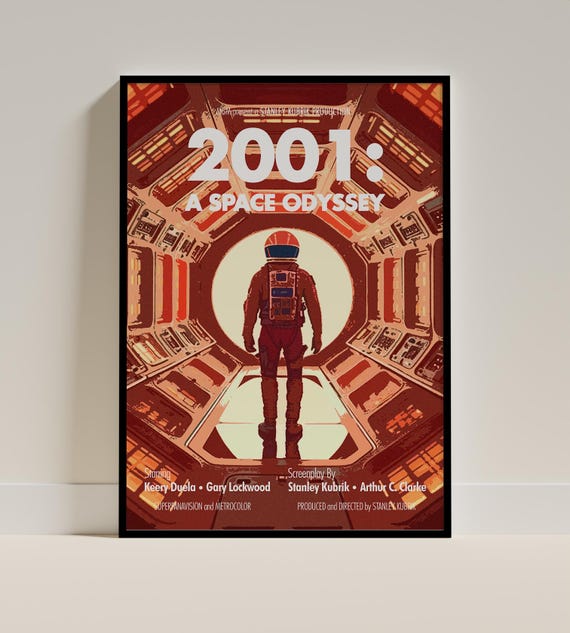 2001: A Space Odyssey Movie Poster - Sci-Fi Film Reproduction For Home Theater 4 thumbnail image