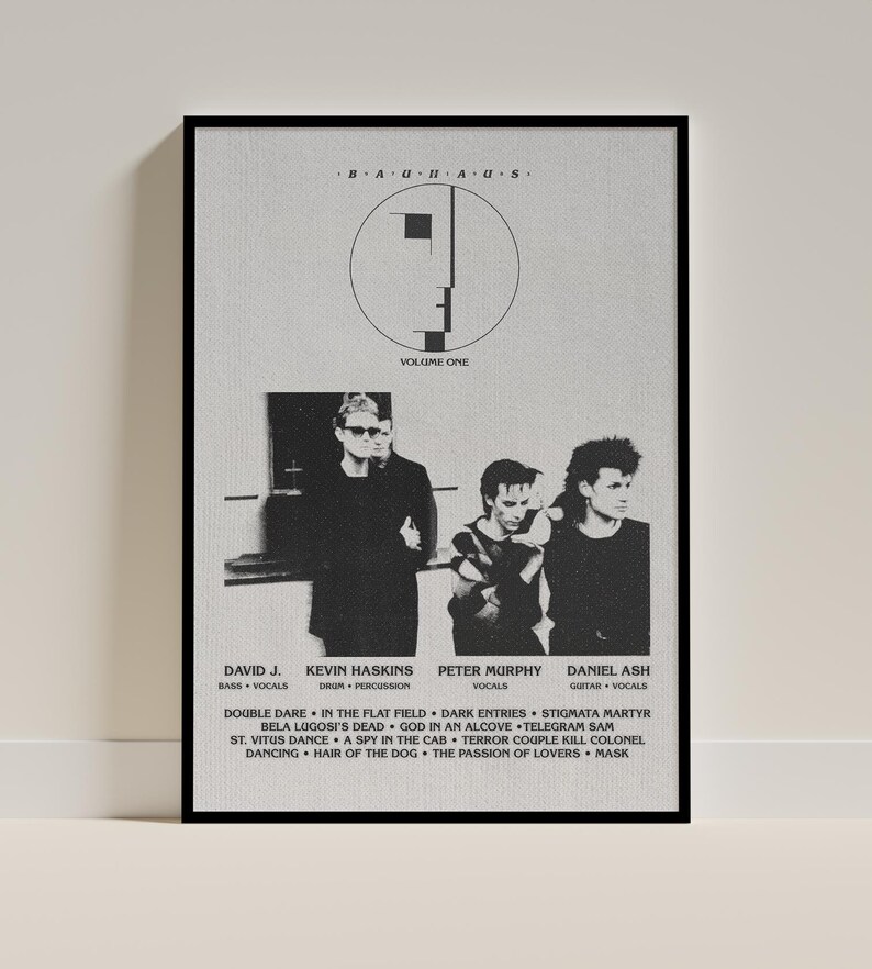 Bauhaus Poster Gothic Rock Wall Art Digital Download A2-A4 - Etsy