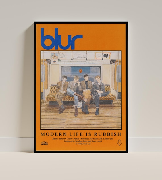 Blur Poster: Modern Life is Rubbish Album Art Print (digital