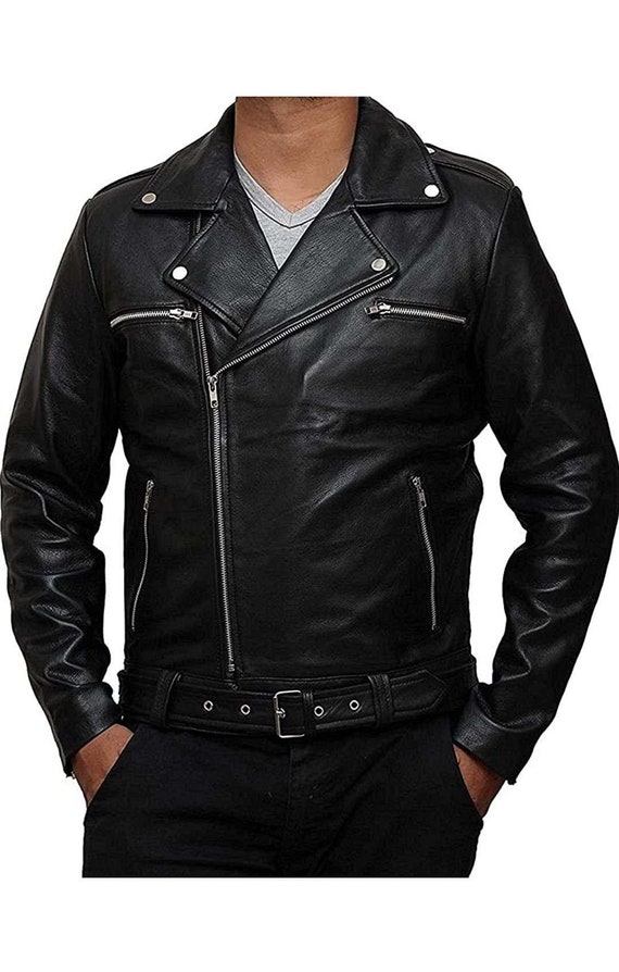 Men's Negan Walking Dead Biker Brando Motorcycle Biker Black