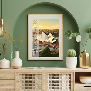 Sydney Digital Art Print | Opera House Wall Decor | Australia Travel Poster | Instant Download