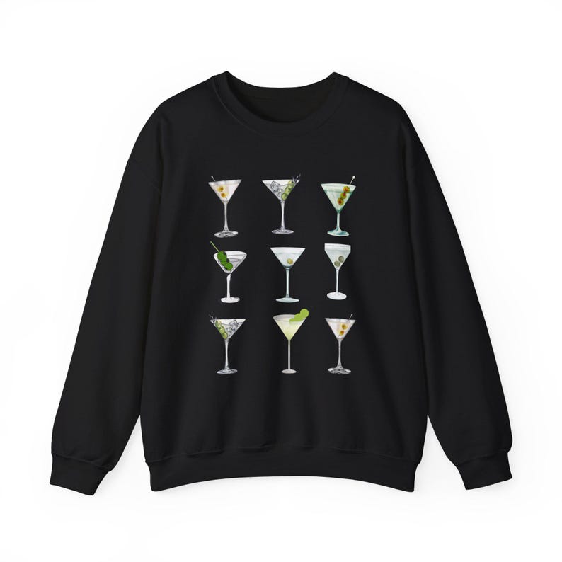Dirty Martini Sweatshirt: Cocktail Lover Gift, Bar Apparel image 4