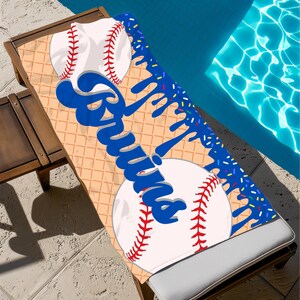 Baseball Drip Beach Towel: Team Sports Gift
