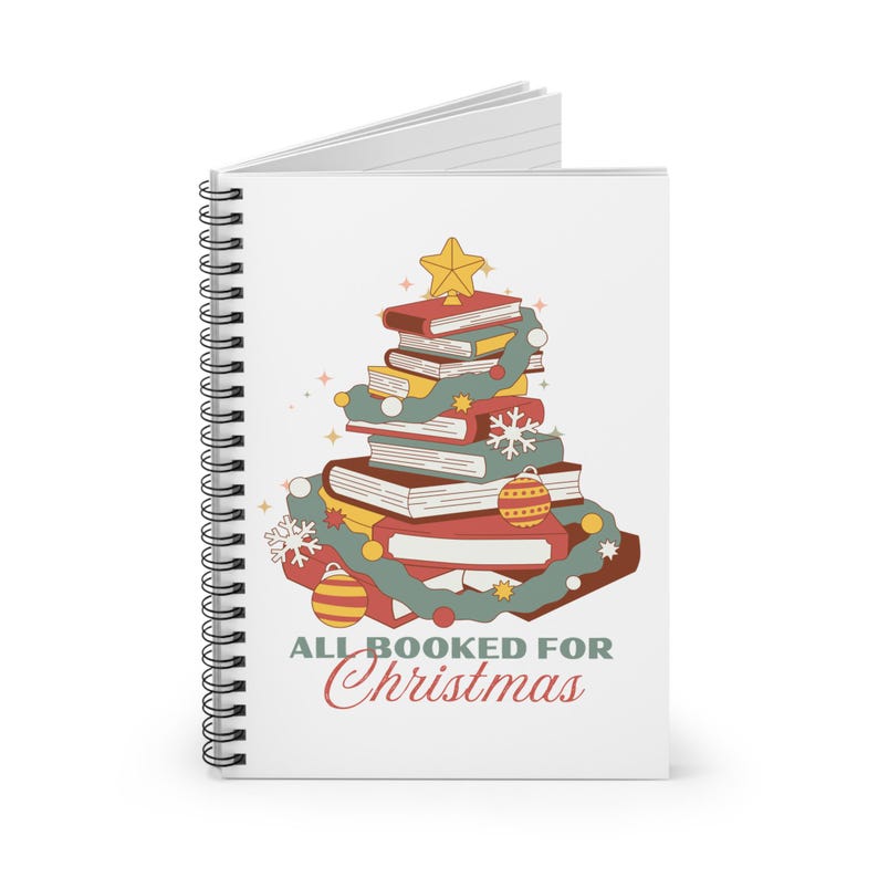 Christmas Booked Notebook Teacher Librarian Journal, Gift for Book