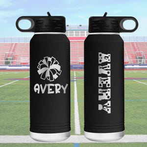 Personalized Cheerleading Tumbler: Insulated Water Bottle, Cheer Gift