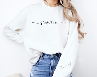 Scorpio Sweatshirt: Astrology Zodiac Sign Crewneck Jumper