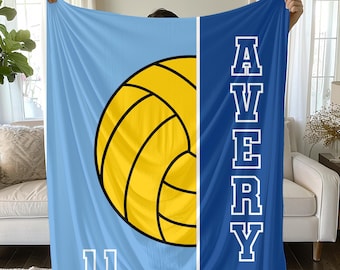 Water Polo Name Blanket| Velveteen Plush Blanket