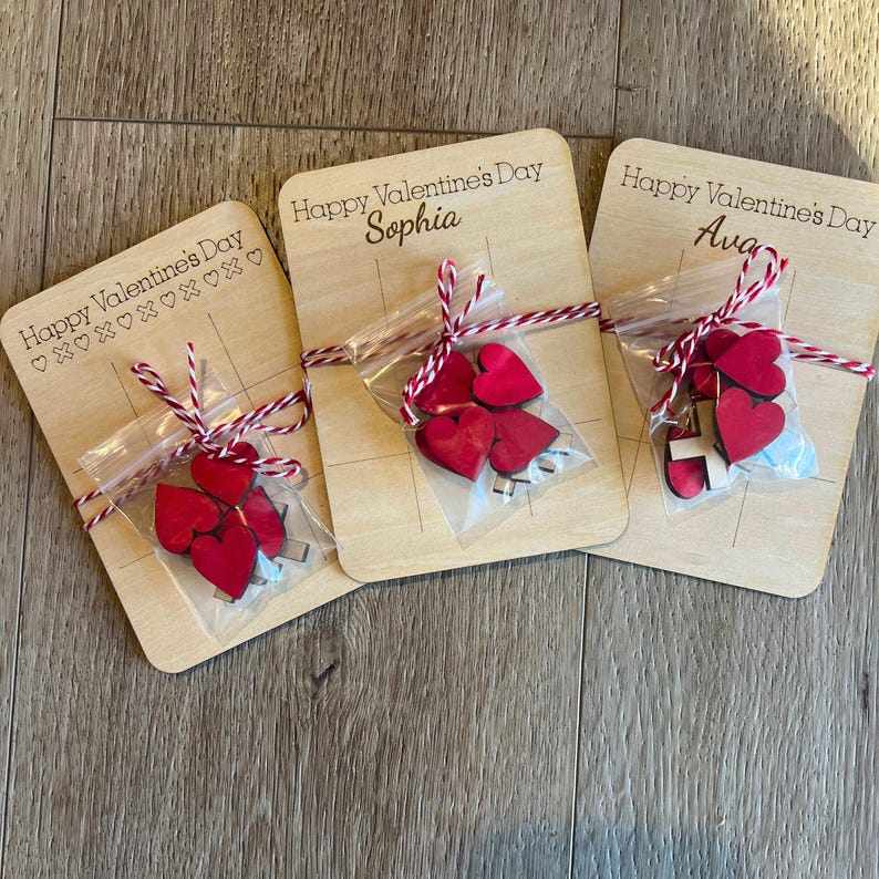 Personalized Tic Tac Toe Valentine | Kids Valentines Day Exchange for ...