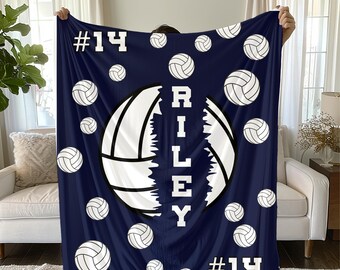 Personalisierte Beachvolleyball-Decke, Teamgeschenk, Trainergeschenk