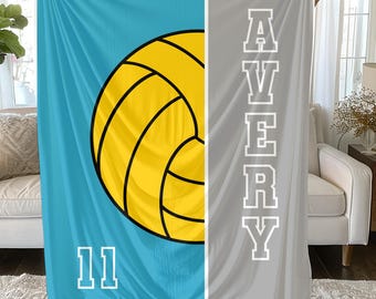 Water Polo Name Blanket| Velveteen Plush Blanket