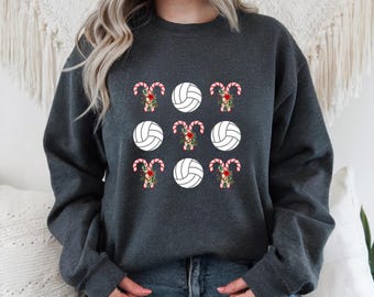 Christmas Volleyball Sweatshirt: Holiday Sports Lover Crewneck