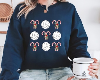 Christmas Volleyball Sweatshirt: Holiday Sports Lover Crewneck