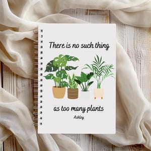 Plant Lover Spiral Notebook - Ruled Line, Personalized Plant Enthusiast Journal, Gardening Diary, Botanical Notepad, Green Thumb Gift