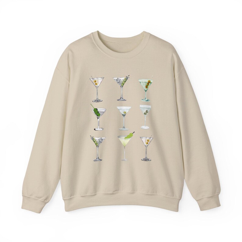 Dirty Martini Sweatshirt: Cocktail Lover Gift, Bar Apparel image 7