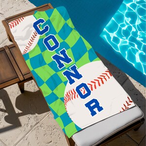 Personalized Baseball Beach Towel: Team Sports Gift