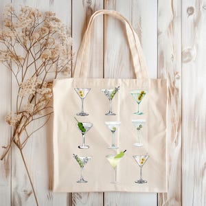 Dirty Martini Lover Cotton Canvas Tote Bag