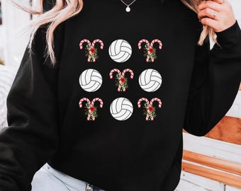Christmas Volleyball Sweatshirt: Holiday Sports Lover Crewneck