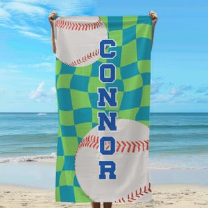 Personalized Baseball Beach Towel: Team Sports Gift