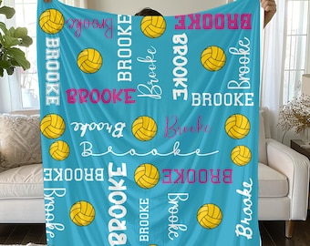 Personalized Water Polo Blanket | Velveteen Plush Blanket