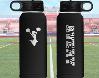 Personalized Cheerleading Water Bottle: Insulated Tumbler, Matte Finish