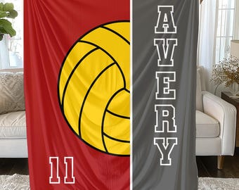 Water Polo Name Blanket| Velveteen Plush Blanket