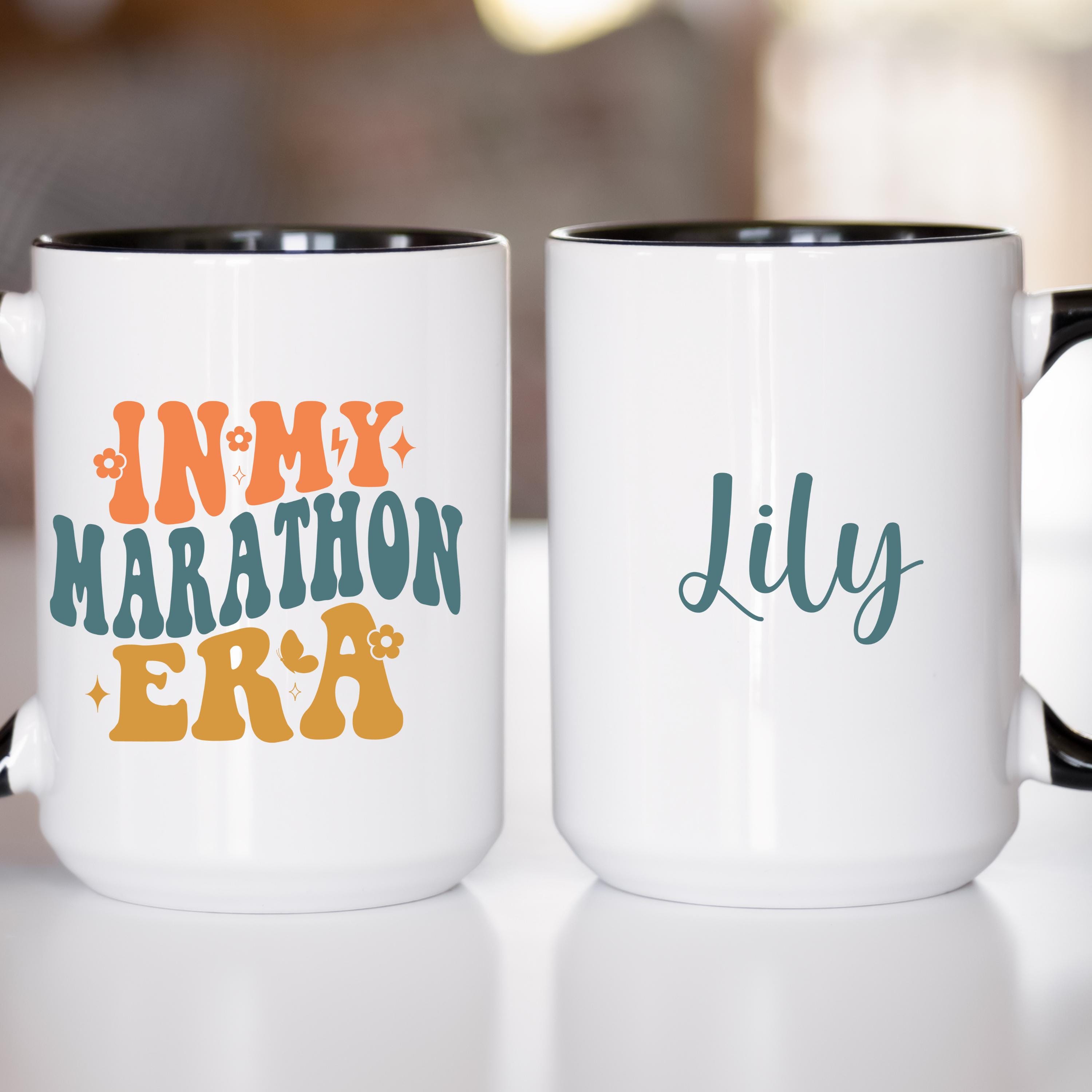 Personalized Marathon Runner Coffee Mug: "In My Marathon Era"