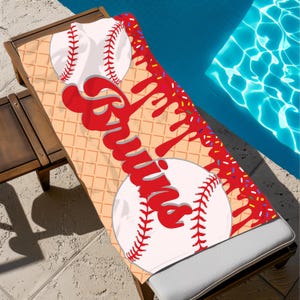 Baseball Drip Beach Towel, Gift for Baseball Players, Team Gift - Sports Towel, Baseball Gift, Team Towel, Player Gift, Coach Gift