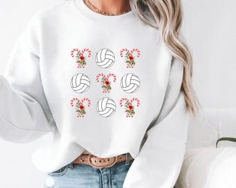 Christmas Volleyball Sweatshirt: Holiday Sports Lover Crewneck