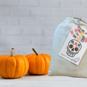 Etiqueta de Halloween Mexicana, Etiqueta de Halloween imprimible, Etiqueta de Favor de Fiesta, Etiqueta de Halloween, Etiqueta Mexicana, Día de los muertos