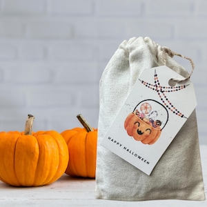 Watercolor Halloween Tags: Printable Candy Bag Tag (PDF)